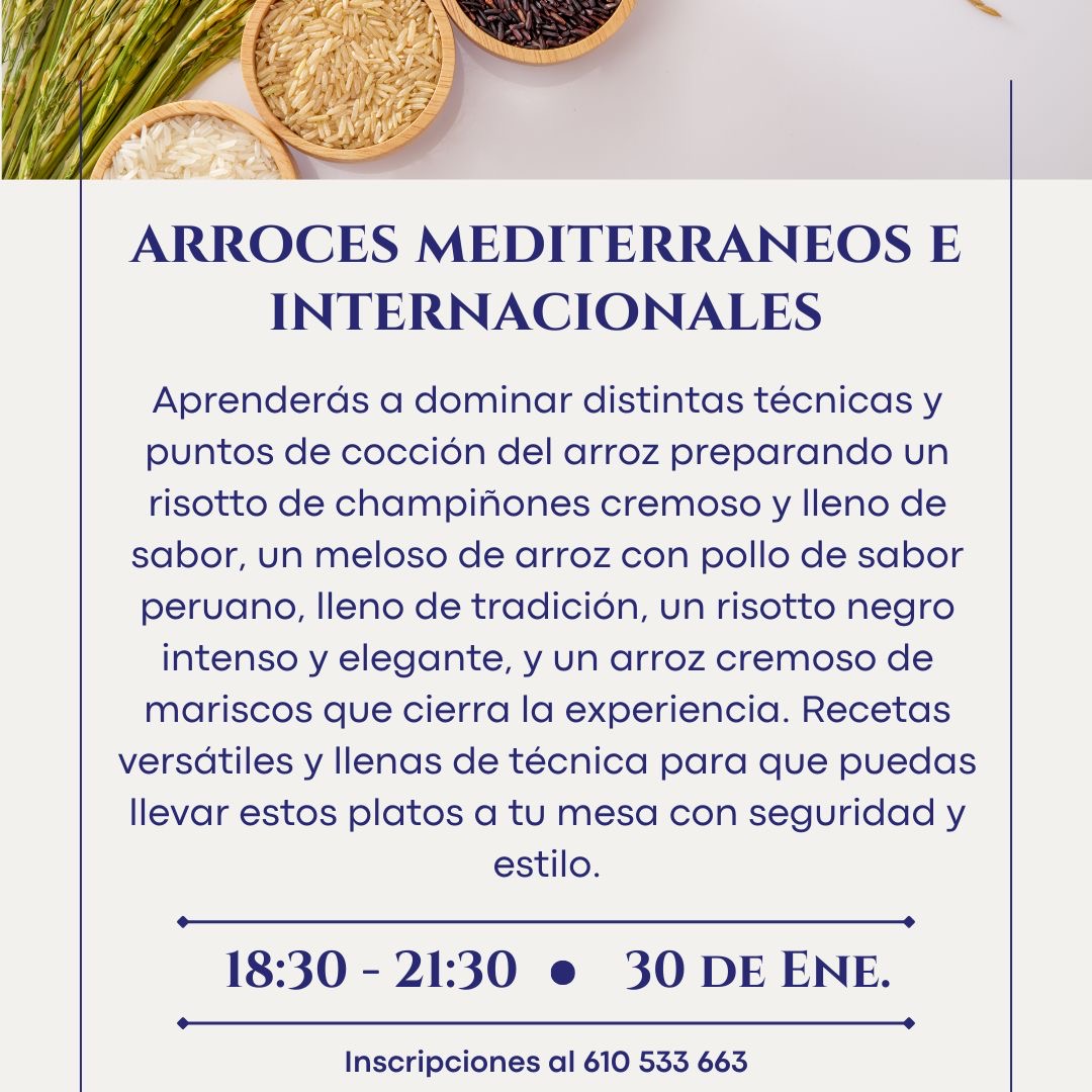 Taller - Arroces Mediterraneos e Internacionales